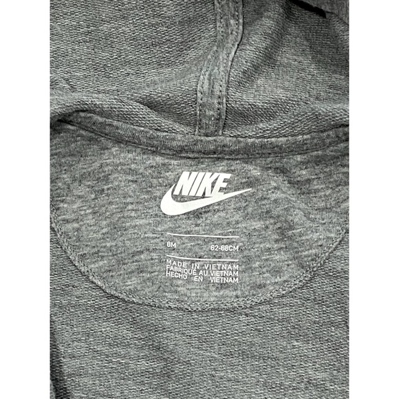 Gray Nike One Piece | Infants Zip Front Long-Sleeve Hooded Coverall - Picture 5 of 10